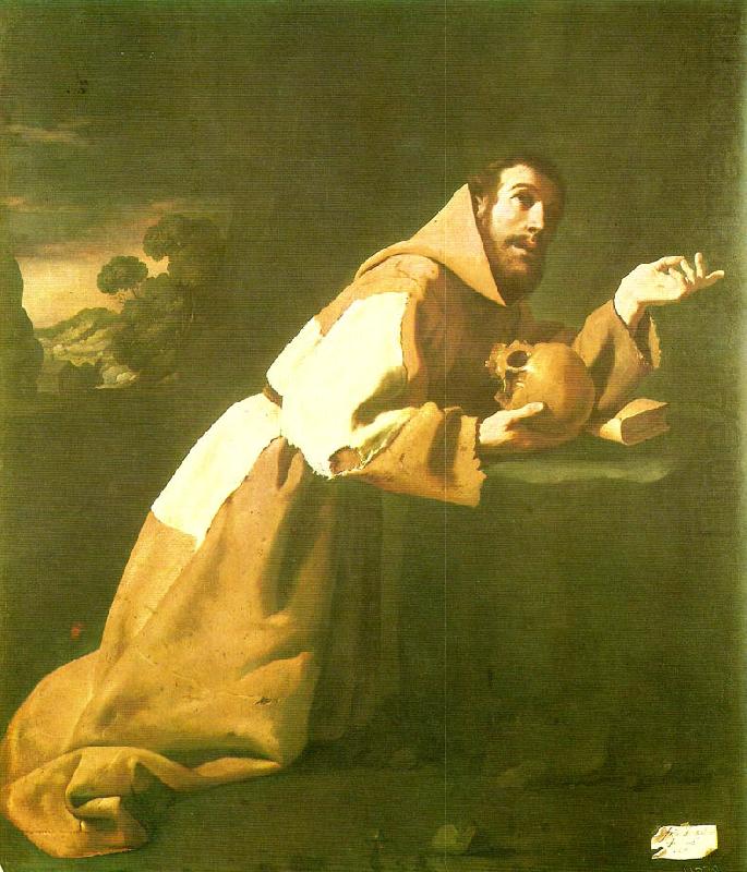 francis kneeling, Francisco de Zurbaran